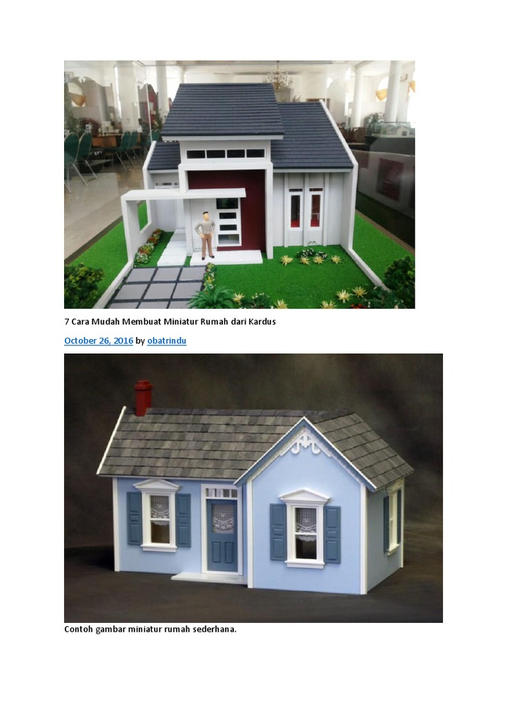 Detail Miniatur Rumah Minimalis Dari Kardus Nomer 31