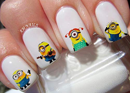 Detail Minion Nail Art Stickers Nomer 2