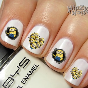 Detail Minion Nail Art Stickers Nomer 20