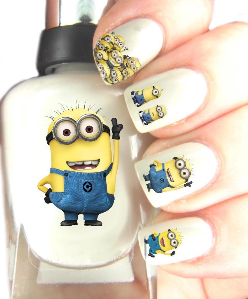 Detail Minion Nail Art Stickers Nomer 36