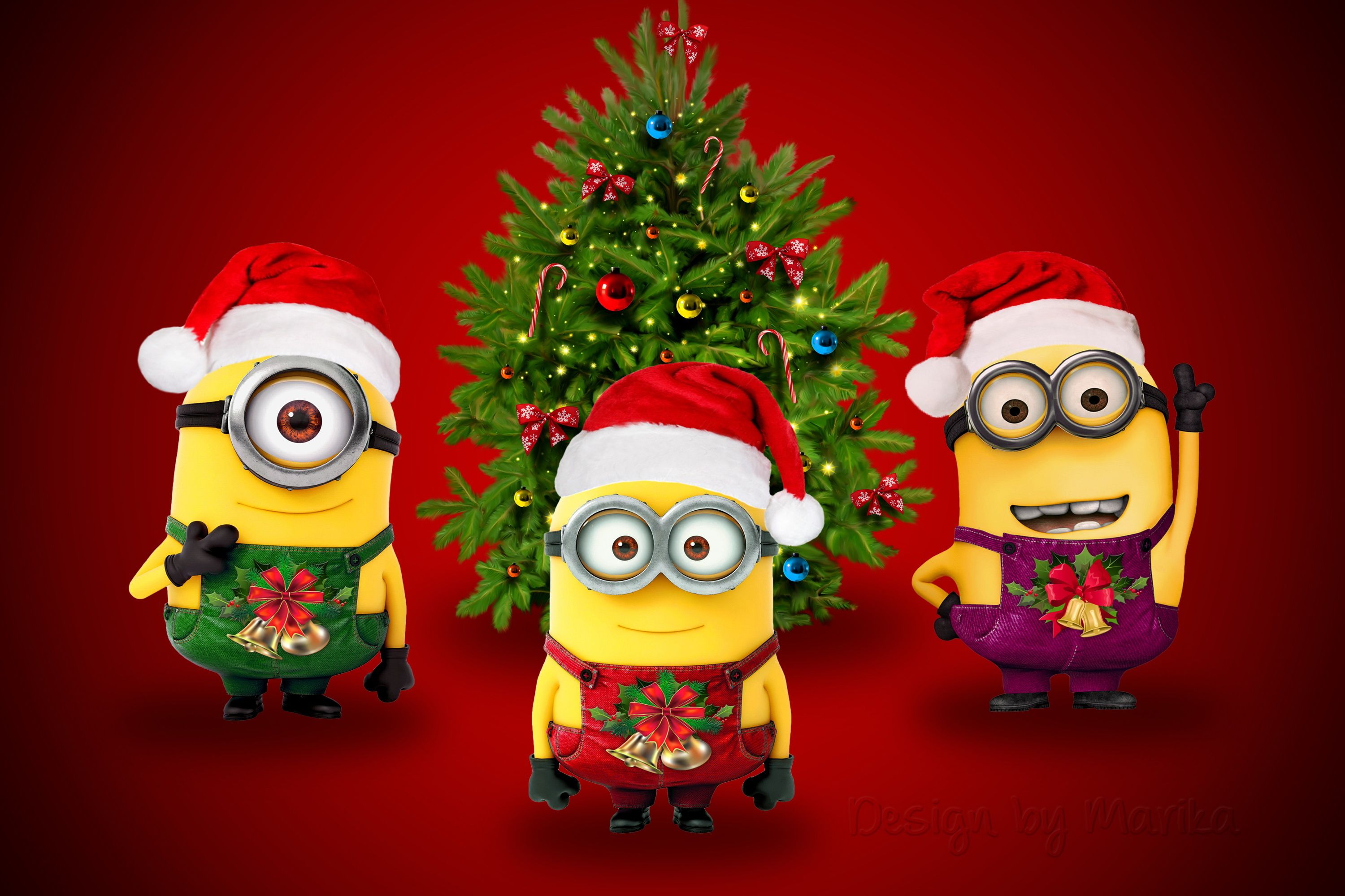 Detail Minions Christmas Wallpaper Nomer 2