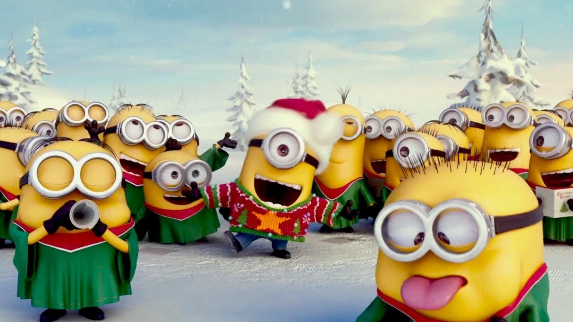 Detail Minions Christmas Wallpaper Nomer 21