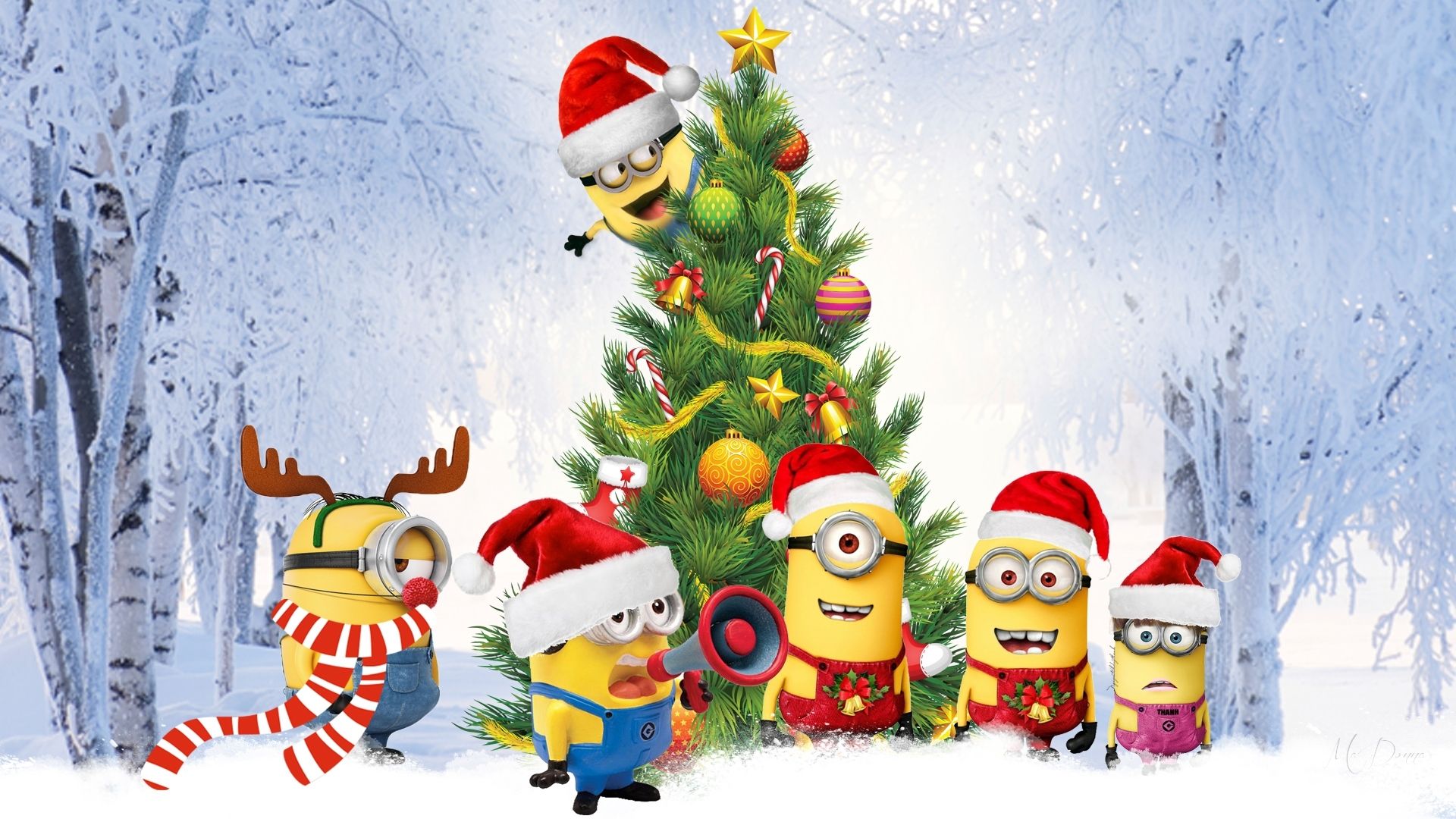 Detail Minions Christmas Wallpapers Nomer 5