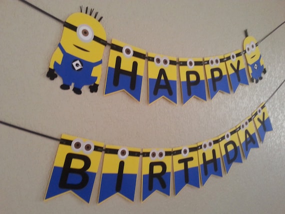 Detail Minions Happy Birthday Banner Nomer 9