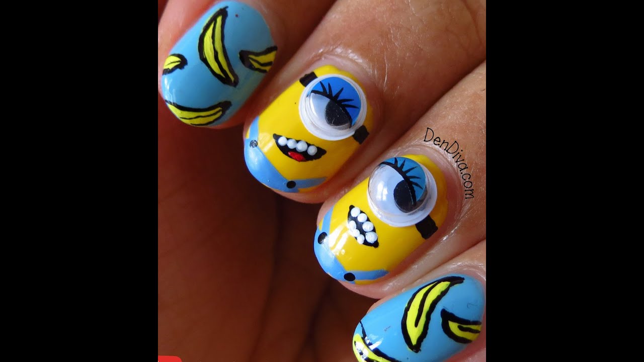 Detail Minions Nail Art Design Nomer 26