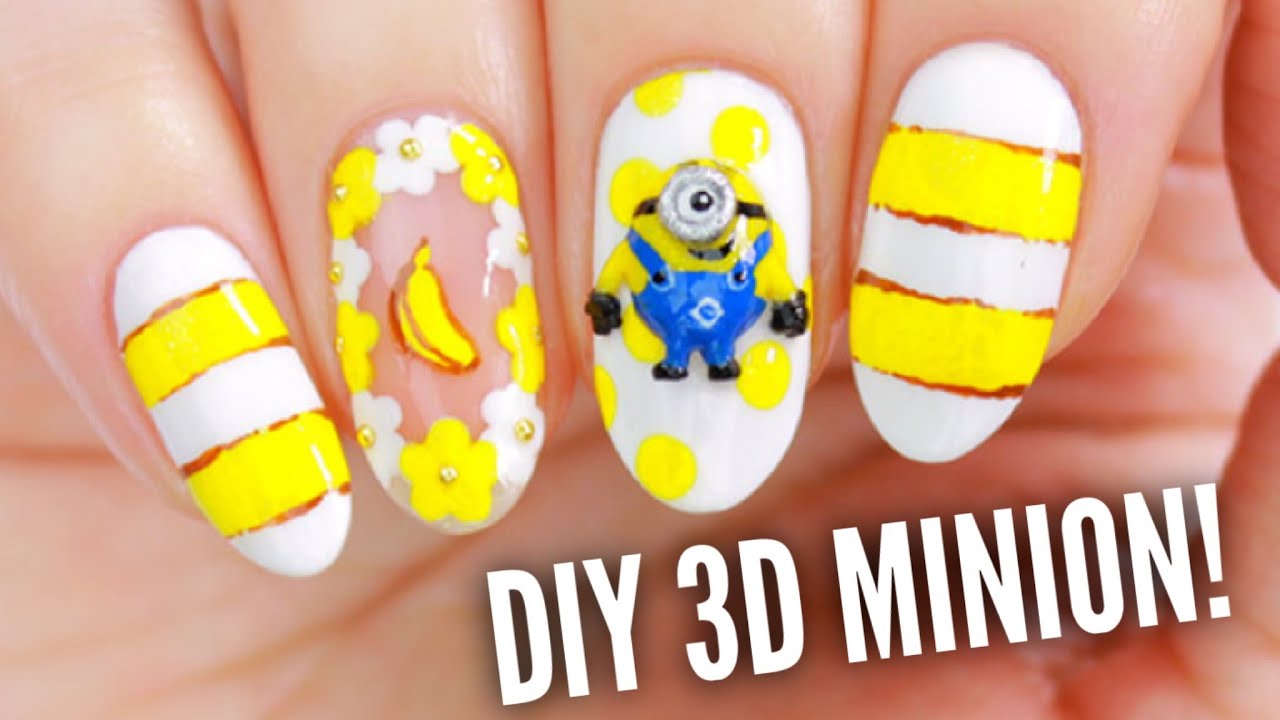 Detail Minions Nail Art Design Nomer 29