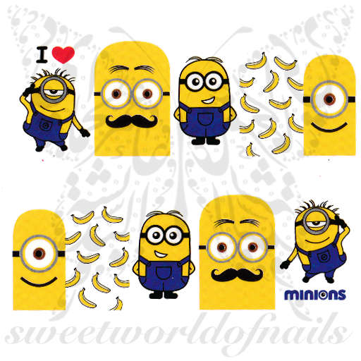 Detail Minions Nail Art Design Nomer 47