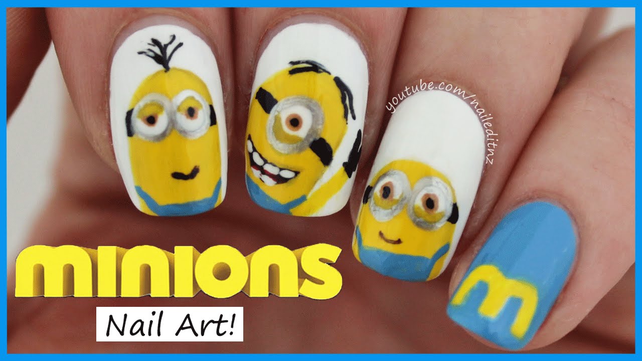 Detail Minions Nails Design Nomer 12