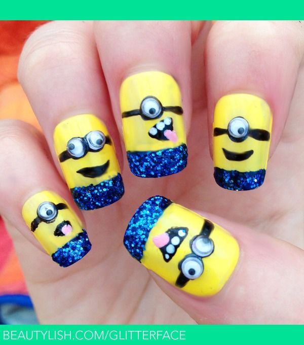 Detail Minions Nails Design Nomer 17