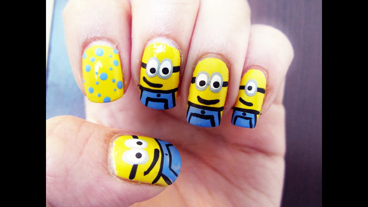 Detail Minions Nails Design Nomer 20