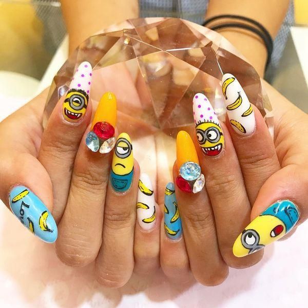 Detail Minions Nails Design Nomer 25