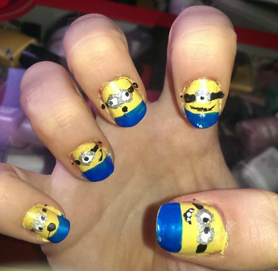 Detail Minions Nails Design Nomer 27