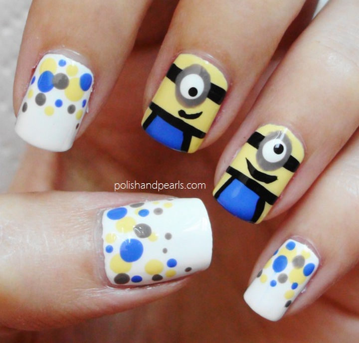 Detail Minions Nails Design Nomer 35