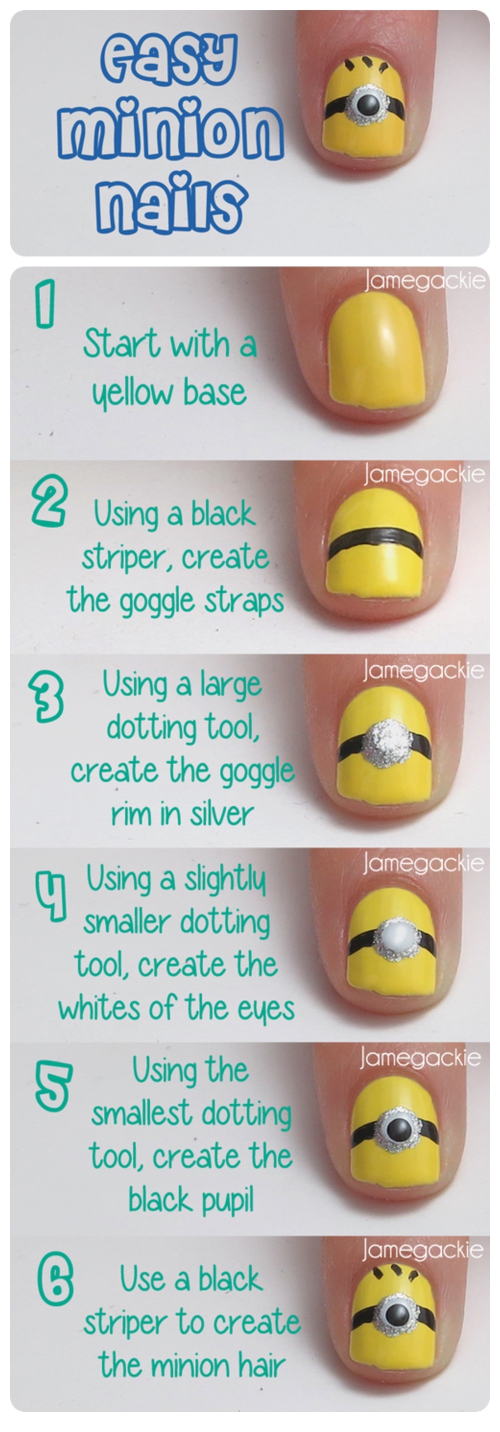 Detail Minions Nails Design Nomer 44