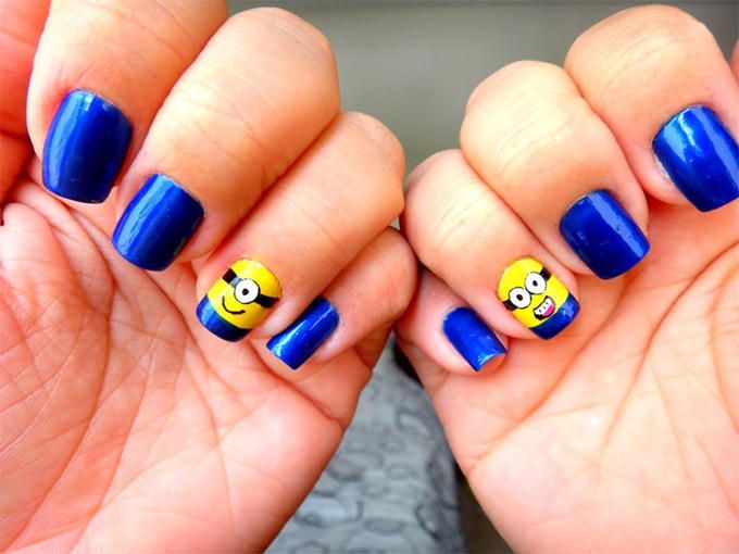 Detail Minions Nails Design Nomer 7