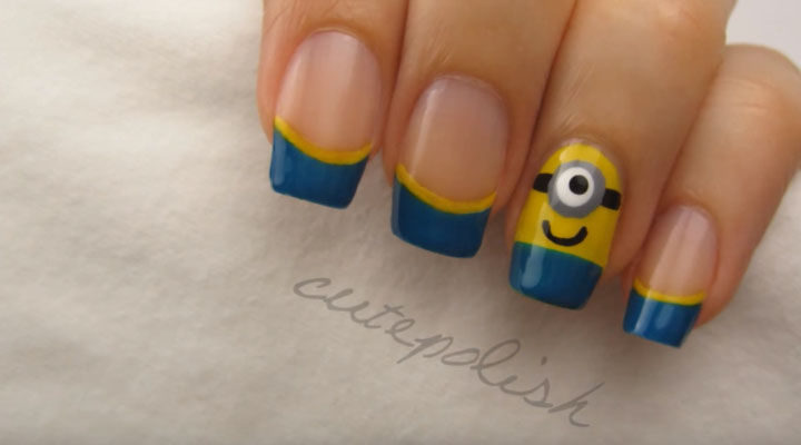 Detail Minions Nails Design Nomer 8