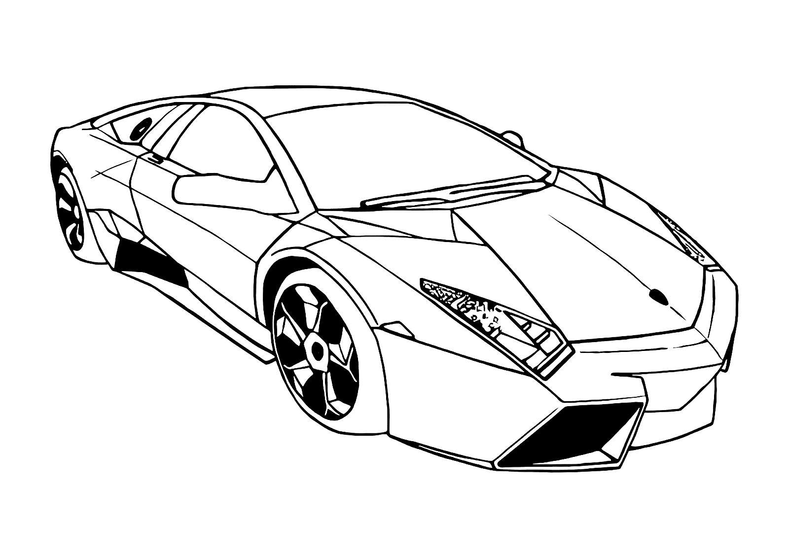 Detail Lamborghini Clipart Black And White Nomer 11
