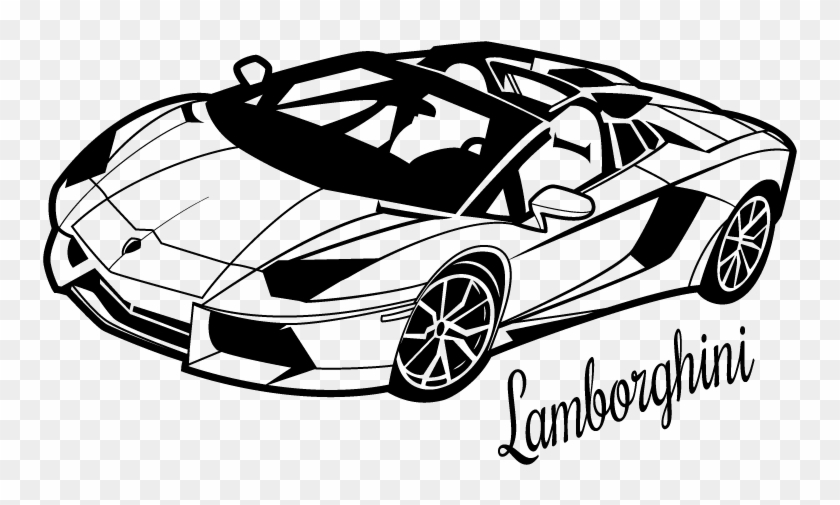 Detail Lamborghini Clipart Black And White Nomer 21