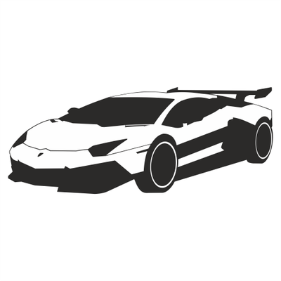 Detail Lamborghini Clipart Black And White Nomer 22