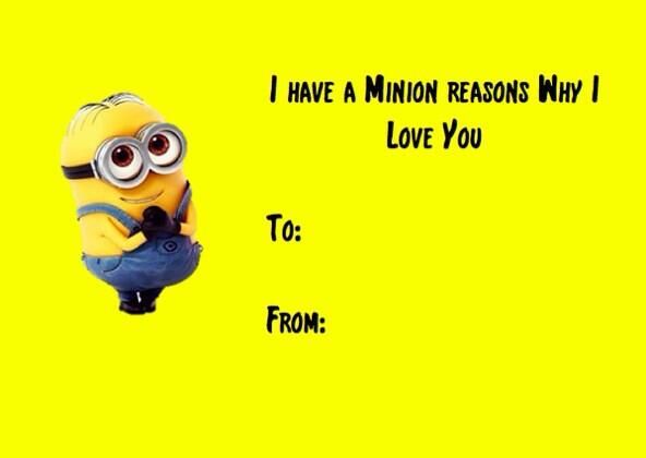 Detail Minions Valentines Cards Nomer 9