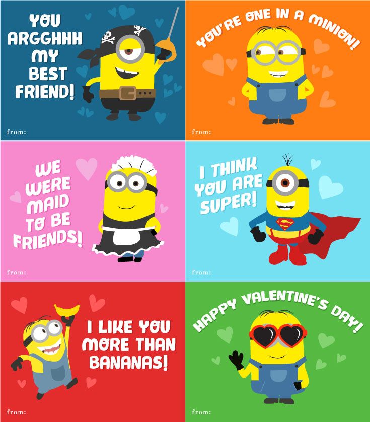 Minions Valentines Day Card - KibrisPDR