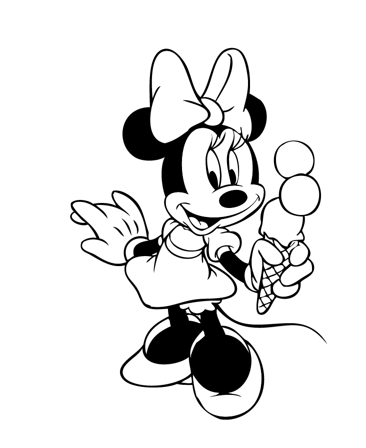 Detail Minnie Mouse Black And White Nomer 16