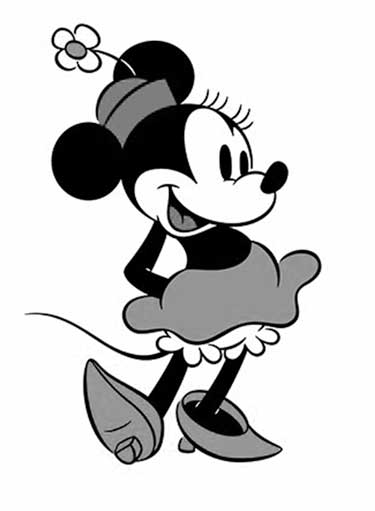 Detail Minnie Mouse Black And White Nomer 35