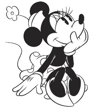Detail Minnie Mouse Black And White Nomer 8