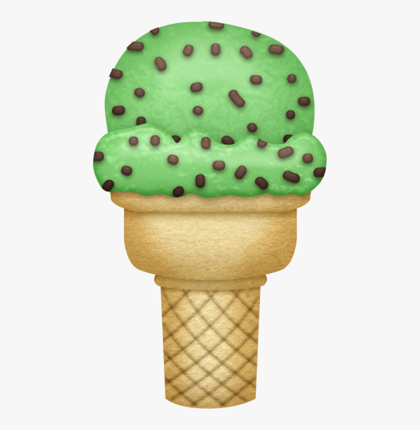 Detail Mint Chocolate Chip Ice Cream Clipart Nomer 2