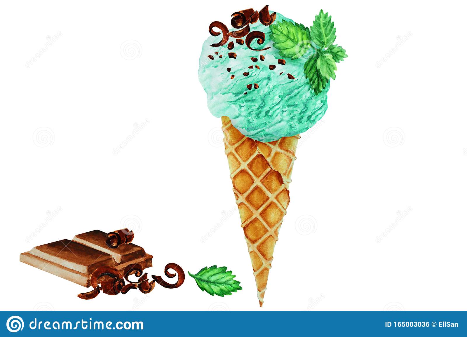 Detail Mint Chocolate Chip Ice Cream Clipart Nomer 41