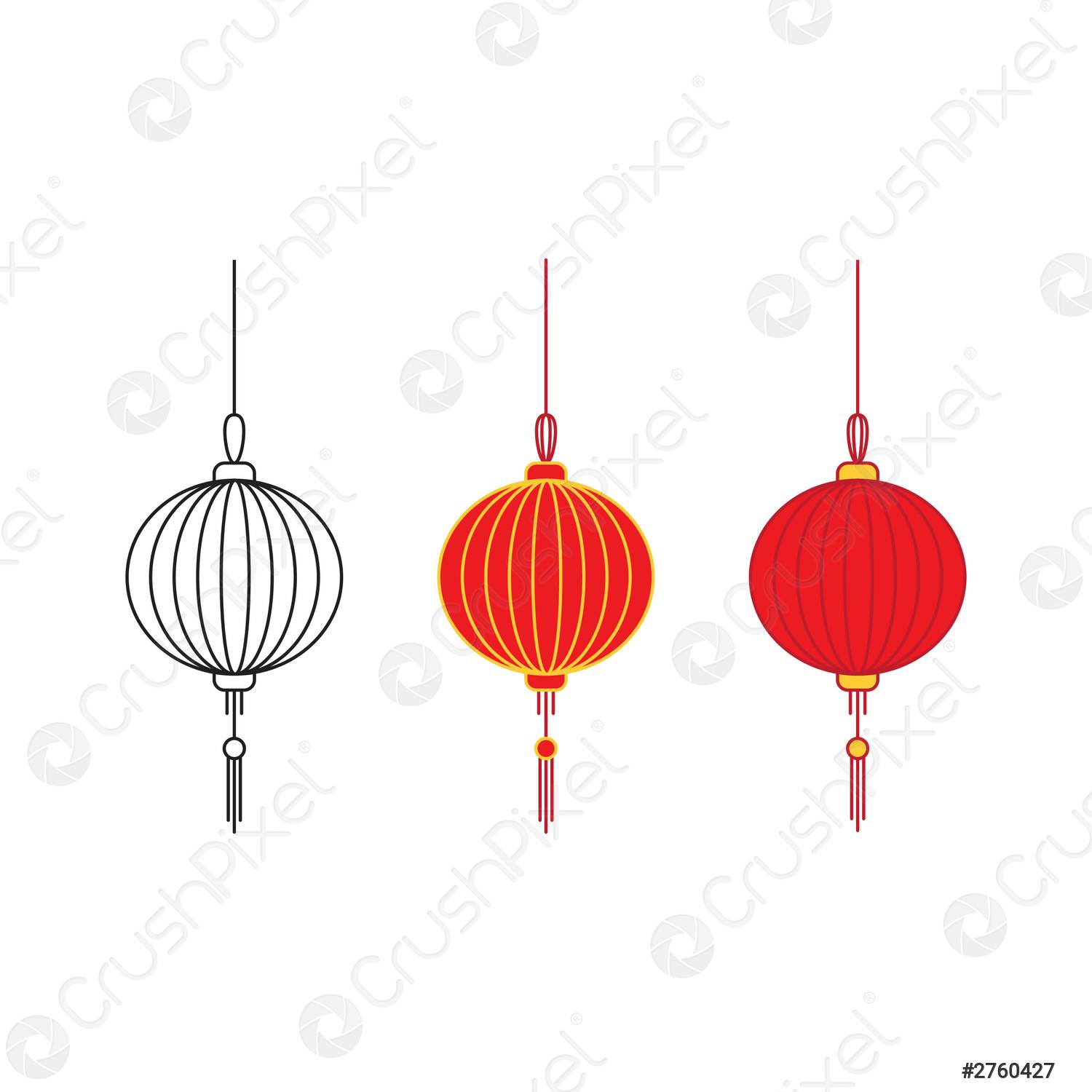 Detail Lampion China Vector Nomer 35