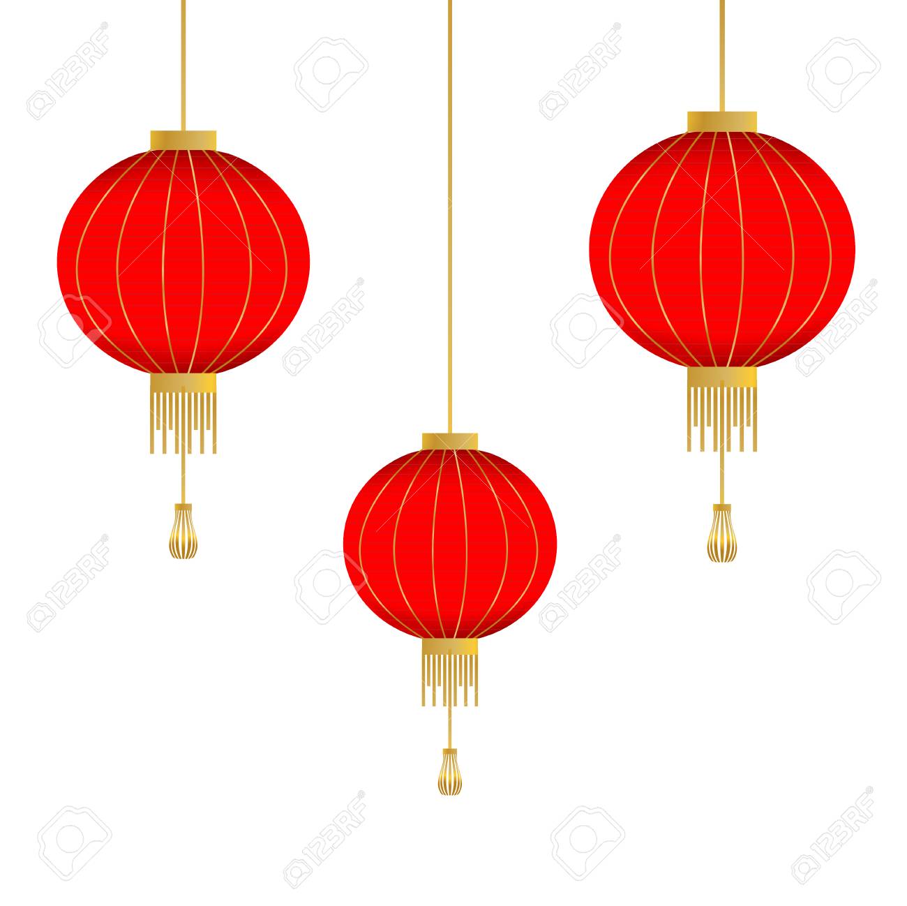 Detail Lampion China Vector Nomer 5