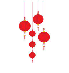 Detail Lampion China Vector Nomer 6