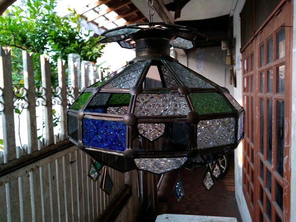 Detail Lampu Gantung Kaca Patri Nomer 38