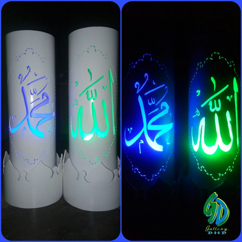 Detail Lampu Hias Pvc Kaligrafi Nomer 11