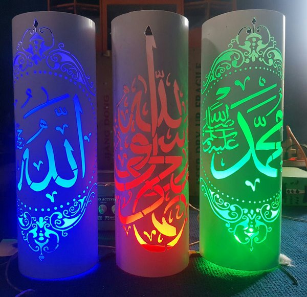 Detail Lampu Hias Pvc Kaligrafi Nomer 24