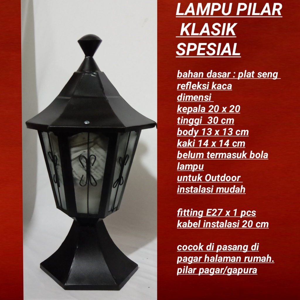 Detail Lampu Pilar Rumah Nomer 39