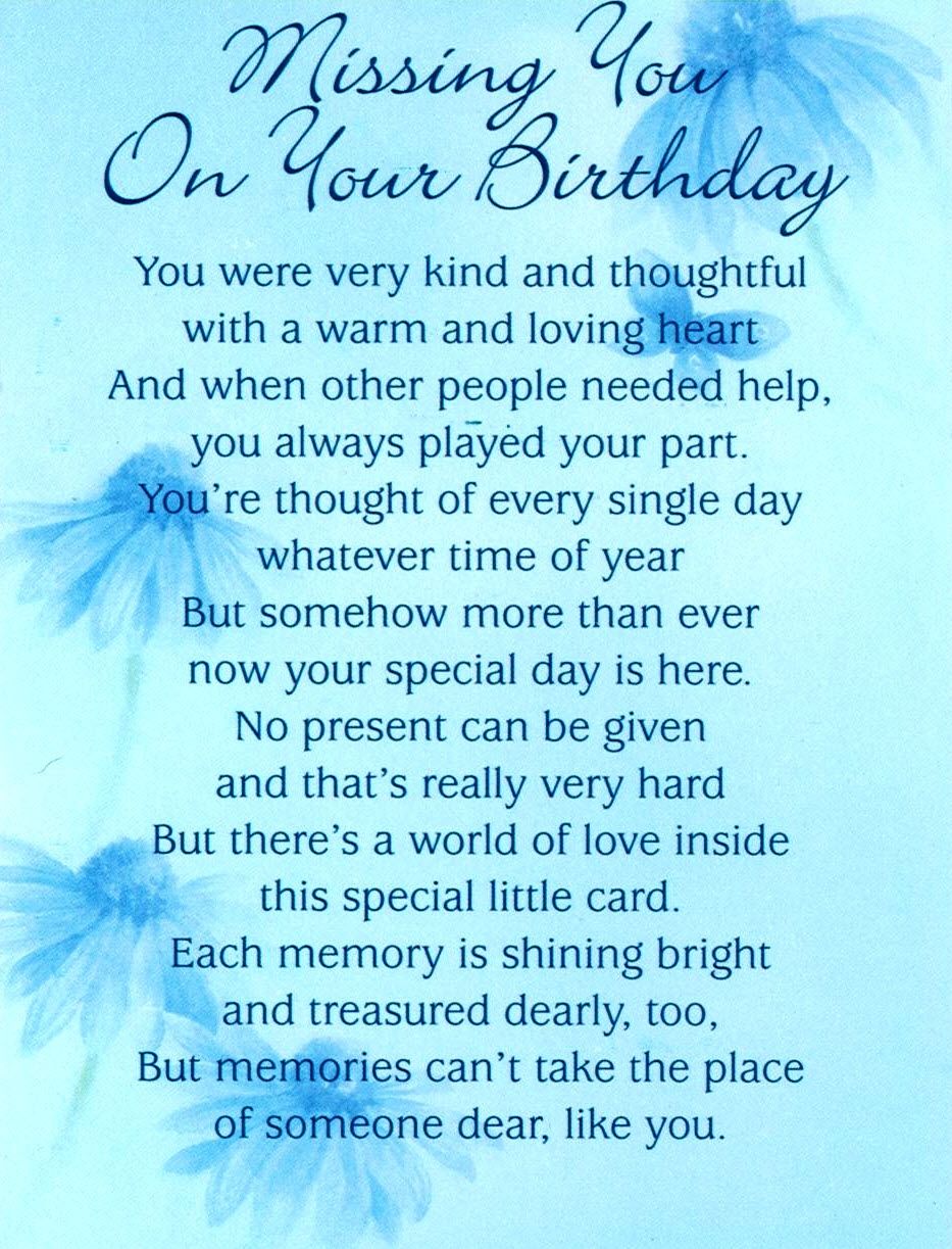 Missing You On Your Birthday Quotes - KibrisPDR