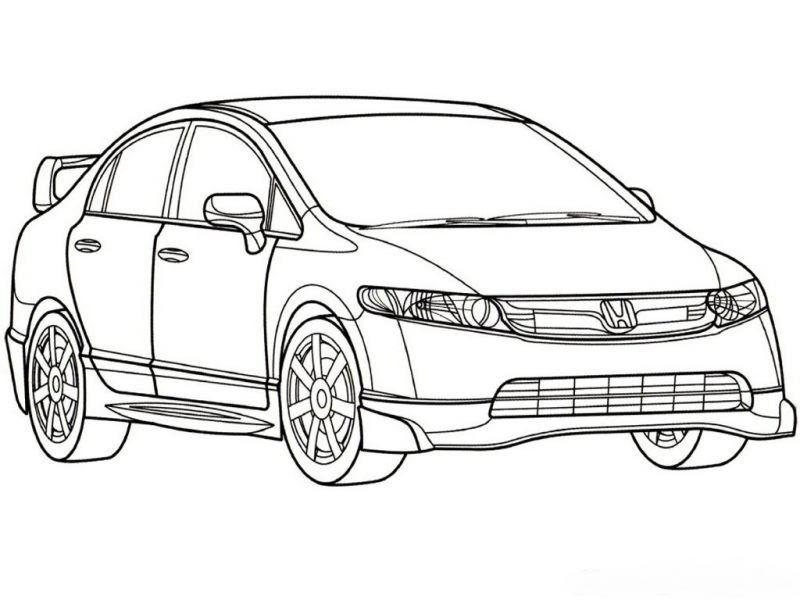 Detail Mobil Dan Motor Gambar Garis Car Cartoon Nomer 3