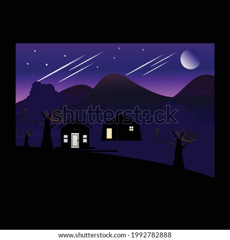 Detail Langit Malam Vector Nomer 17
