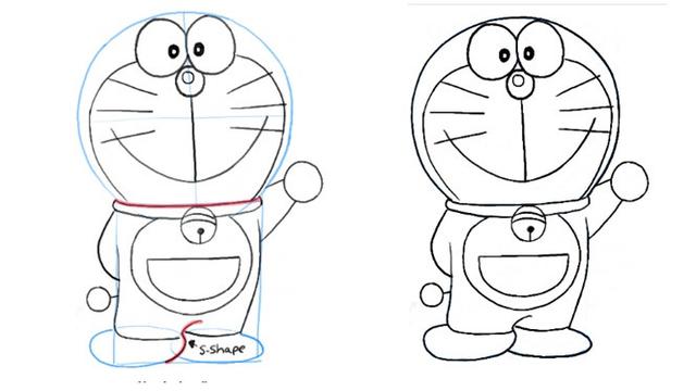 Detail Langkah Menggambar Doraemon Nomer 12