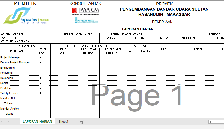 Contoh Absensi Harian Proyek Gemar Belajar - Riset