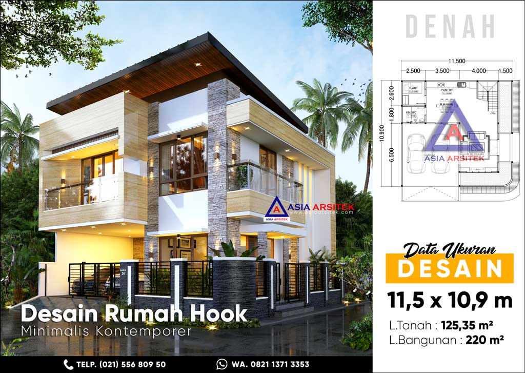 Detail Desain Rumah Hook 2 Muka 1 Lantai Nomer 11