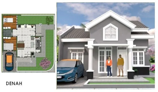 Detail Desain Rumah Hook 2 Muka 1 Lantai Nomer 8