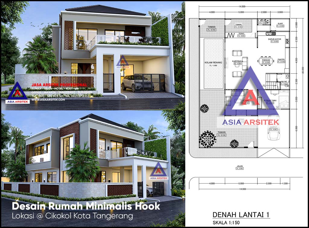 Detail Desain Rumah Hook Minimalis Nomer 19