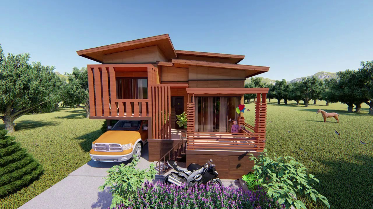 Detail Desain Rumah Kayu Dua Lantai Nomer 27
