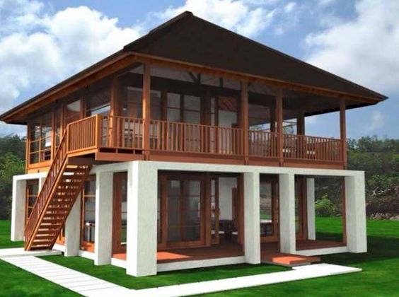 Detail Desain Rumah Kayu Modern Mewah Nomer 24