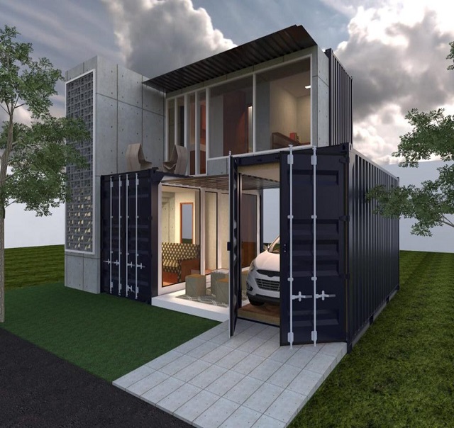 Detail Desain Rumah Kontainer 40 Feet Nomer 6