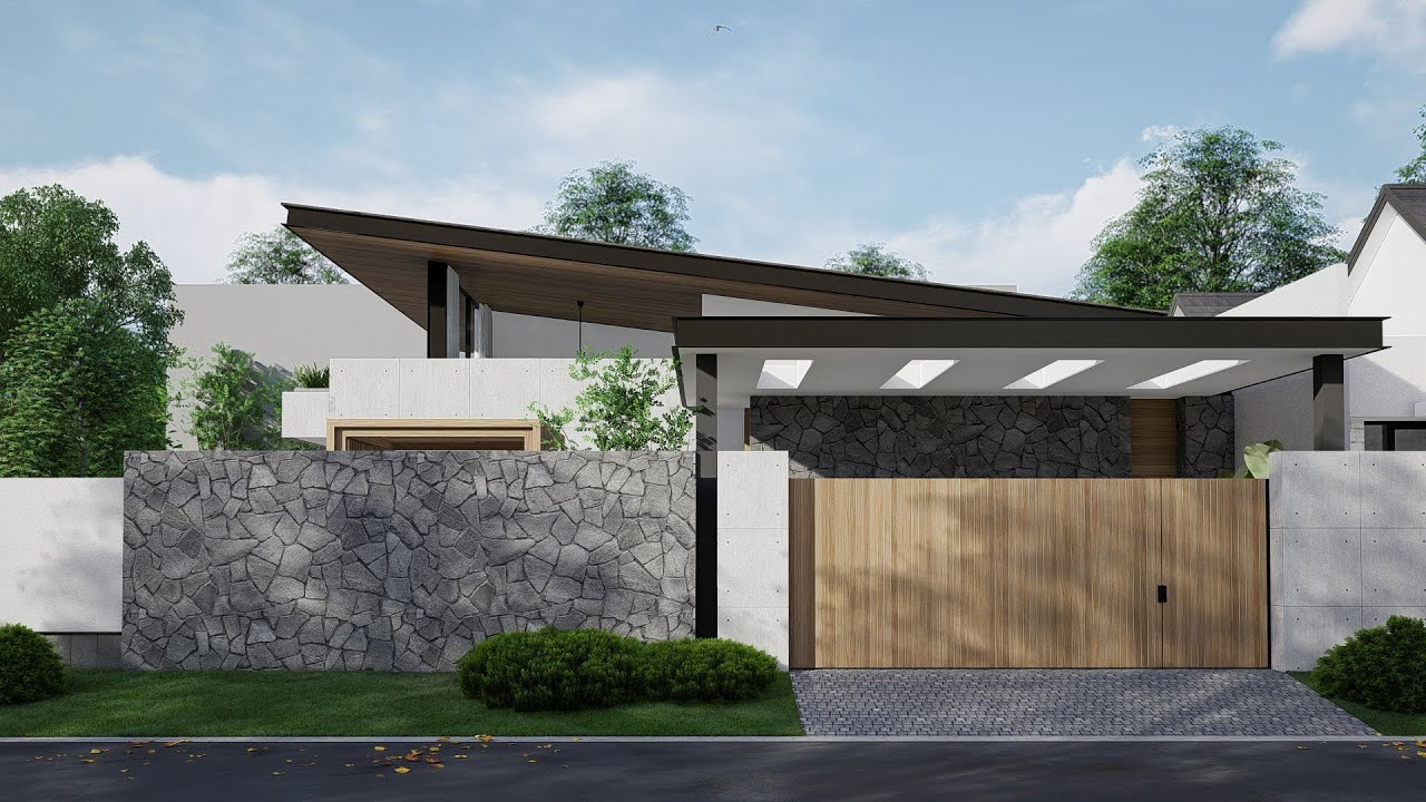 Detail Desain Rumah Kontemporer 1 Lantai Nomer 3