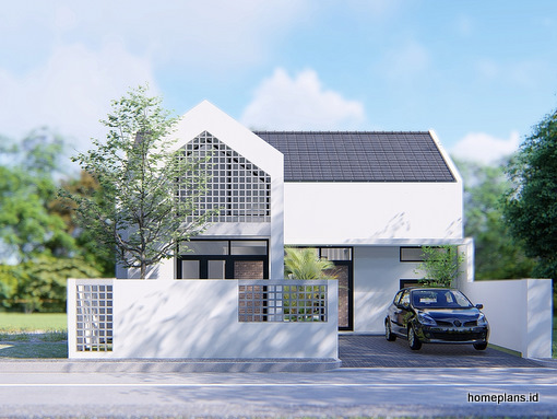 Detail Desain Rumah Kontemporer 1 Lantai Nomer 44